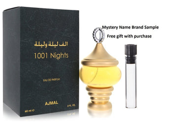1001 Nights by Ajmal Eau De Parfum Spray 2 oz And a Mystery Name brand sample vile