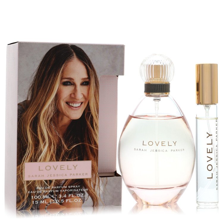 Lovely Eau De Parfum Spray + 1/2 oz Travel EDP Spray By Sarah Jessica Parker
