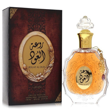 Lattafa Rouat Al Oud by Lattafa Eau De Parfum Spray (Unisex) 3.4 oz For Men