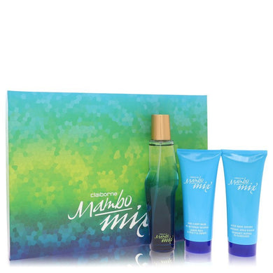 Mambo Mix by Liz Claiborne Gift Set -- 3.4 oz Eau De Cologne Spray + 3.4 oz After Shave Soother + 3.4 oz Shower Gel for Men