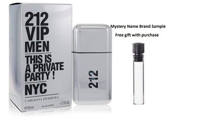 212 Vip by Carolina Herrera Eau De Toilette Spray 1.7 oz And a Mystery Name brand sample vile
