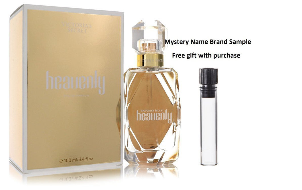 Heavenly by Victoria's Secret Eau De Parfum Spray 3.4 oz And a Mystery Name brand sample vile