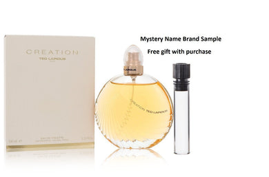 CREATION by Ted Lapidus Eau De Toilette Spray 3.4 oz And a Mystery Name brand sample vile