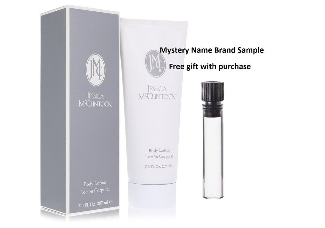 JESSICA Mc CLINTOCK by Jessica McClintock Body Lotion 7 oz And a Mystery Name brand sample vile