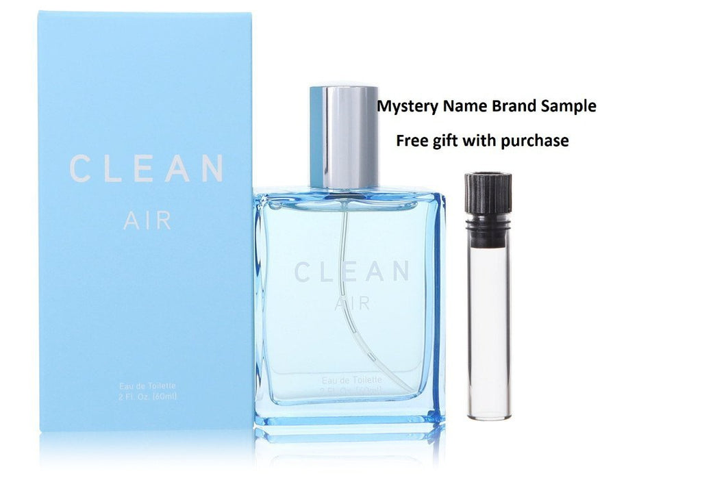Clean Air by Clean Eau De Toilette Spray 2 oz And a Mystery Name brand sample vile