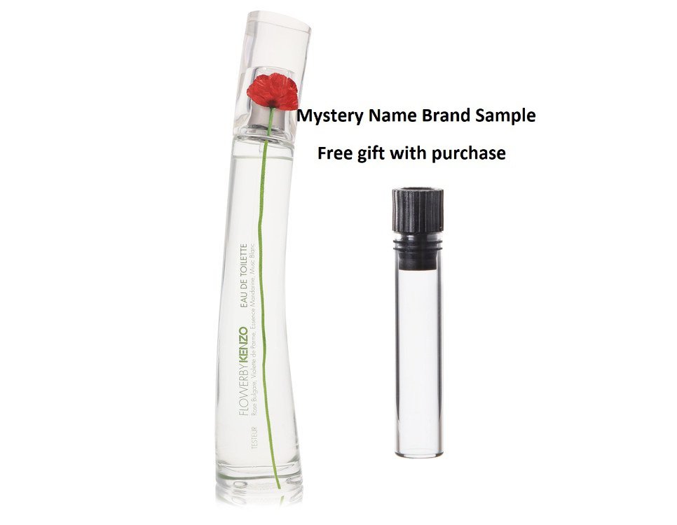 kenzo FLOWER by Kenzo Eau De Toilette Spray (Tester) 1.7 oz And a Mystery Name brand sample vile