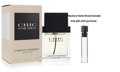 Chic by Carolina Herrera Eau De Toilette Spray 2 oz And a Mystery Name brand sample vile