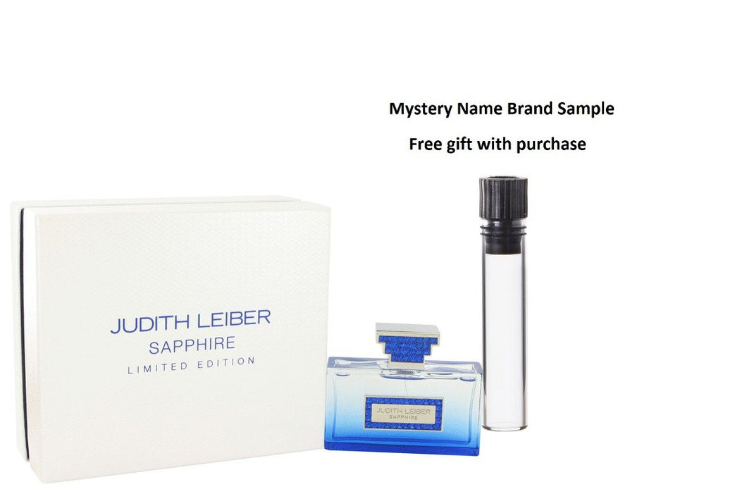 Judith Leiber Saphire by Judith Leiber Eau De Parfum Spray (Limited Edition) 2.5 oz And a Mystery Name brand sample vile