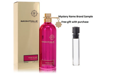 Montale Rose Elixir by Montale Eau De Parfum Spray 3.4 oz And a Mystery Name brand sample vile