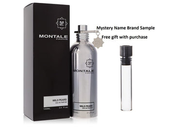 Montale Wild Pears by Montale Eau De Parfum Spray 3.3 oz And a Mystery Name brand sample vile