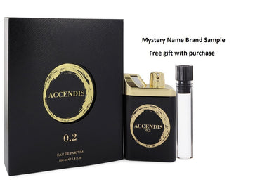 Accendis 0.2 by Accendis Eau De Parfum Spray (Unisex) 3.4 oz And a Mystery Name brand sample vile