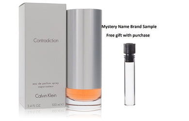 CONTRADICTION by Calvin Klein Eau De Parfum Spray 3.4 oz And a Mystery Name brand sample vile