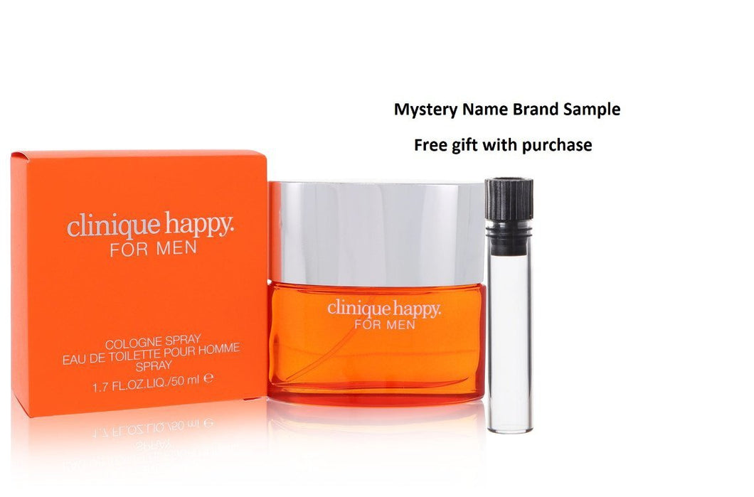 HAPPY by Clinique Cologne Spray 1.7 oz And a Mystery Name brand sample vile