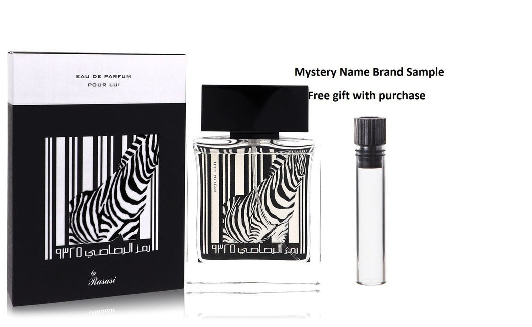 Rumz Al Rasasi 9325 Pour Lui by Rasasi Eau De Parfum Spray 1.68 oz And a Mystery Name brand sample vile