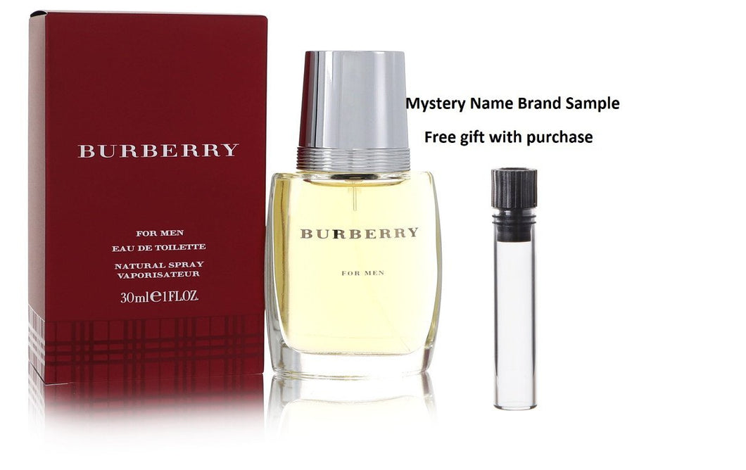 BURBERRY by Burberry Eau De Toilette Spray 1 oz And a Mystery Name brand sample vile