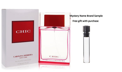 Chic by Carolina Herrera Eau De Parfum Spray 2.7 oz And a Mystery Name brand sample vile