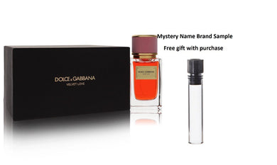 Dolce & Gabbana Velvet Love by Dolce & Gabbana Eau De Parfum Spray 1.6 oz And a Mystery Name brand sample vile