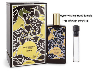 Irish Leather by Memo Eau De Parfum Spray 2.5 oz And a Mystery Name brand sample vile