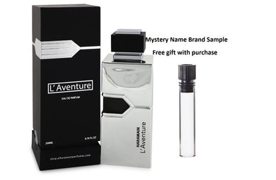 L'aventure by Al Haramain Eau De Parfum Spray 6.7 oz And a Mystery Name brand sample vile