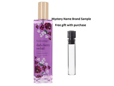 Bodycology Dark Cherry Orchid by Bodycology Fragrance Mist 8 oz And a Mystery Name brand sample vile