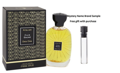 Cuir Sacre by Atelier Des Ors Eau De Parfum Spray (Unisex) 3.3 oz And a Mystery Name brand sample vile