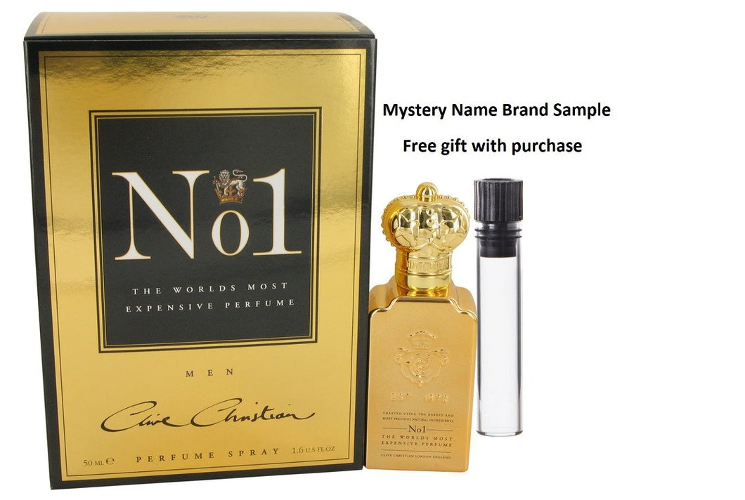 Clive Christian No. 1 by Clive Christian Pure Perfume Spray 1.6 oz And a Mystery Name brand sample vile