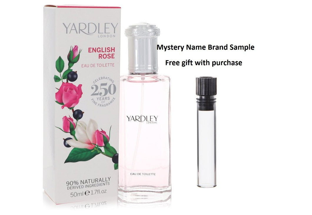 English Rose Yardley by Yardley London Eau De Toilette Spray 1.7 oz And a Mystery Name brand sample vile