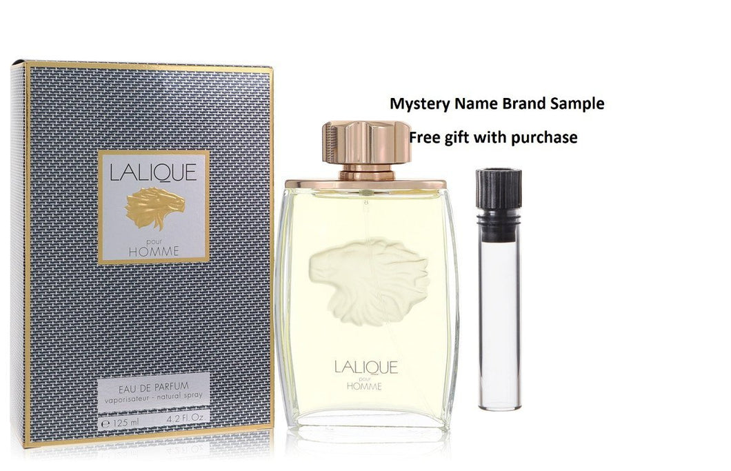 LALIQUE by Lalique Eau De Parfum Spray 4.2 oz And a Mystery Name brand sample vile