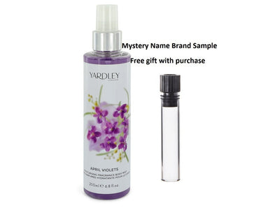 April Violets by Yardley London Body Mist 6.8 oz  And a Mystery Name brand sample vile