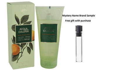 4711 Acqua Colonia Blood Orange & Basil by 4711 Shower Gel 6.8 oz And a Mystery Name brand sample vile