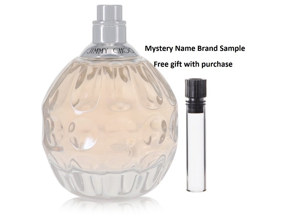 Jimmy Choo by Jimmy Choo Eau De Toilette Spray (Tester) 3.4 oz And a Mystery Name brand sample vile
