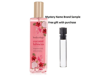 Bodycology Coconut Hibiscus by Bodycology Body Mist 8 oz And a Mystery Name brand sample vile