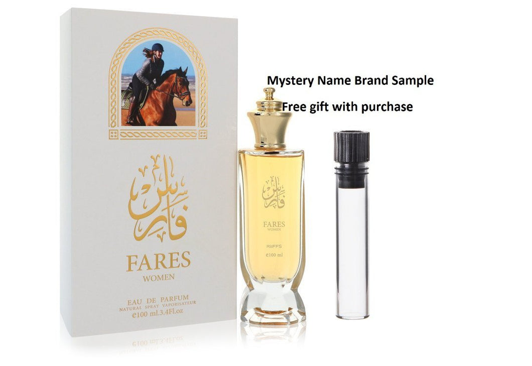 Riiffs Fares by Riiffs Eau De Parfum Spray 3.4 oz And a Mystery Name brand sample vile