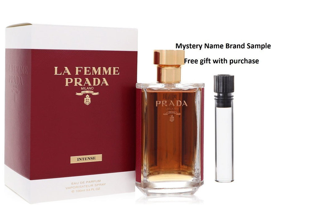 Prada La Femme Intense by Prada Eau De Pafum Spray 3.4 oz And a Mystery Name brand sample vile
