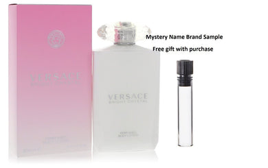 Bright Crystal by Versace Body Lotion 6.7 oz And a Mystery Name brand sample vile