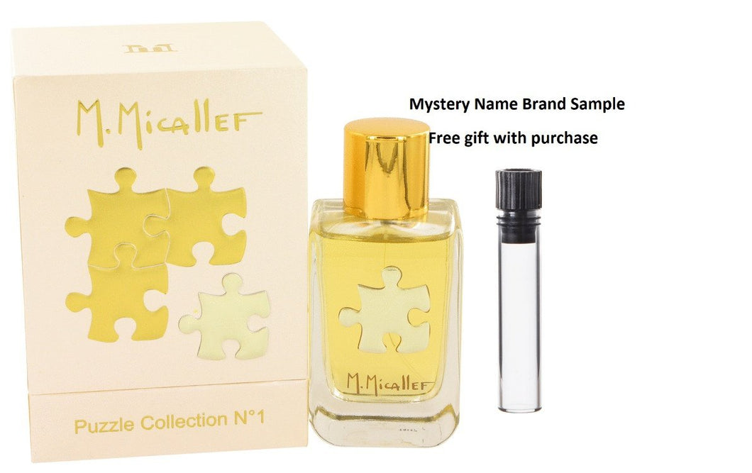 Micallef Puzzle Collection No 1 by M. Micallef Eau De Parfum Spray 3.3 oz And a Mystery Name brand sample vile