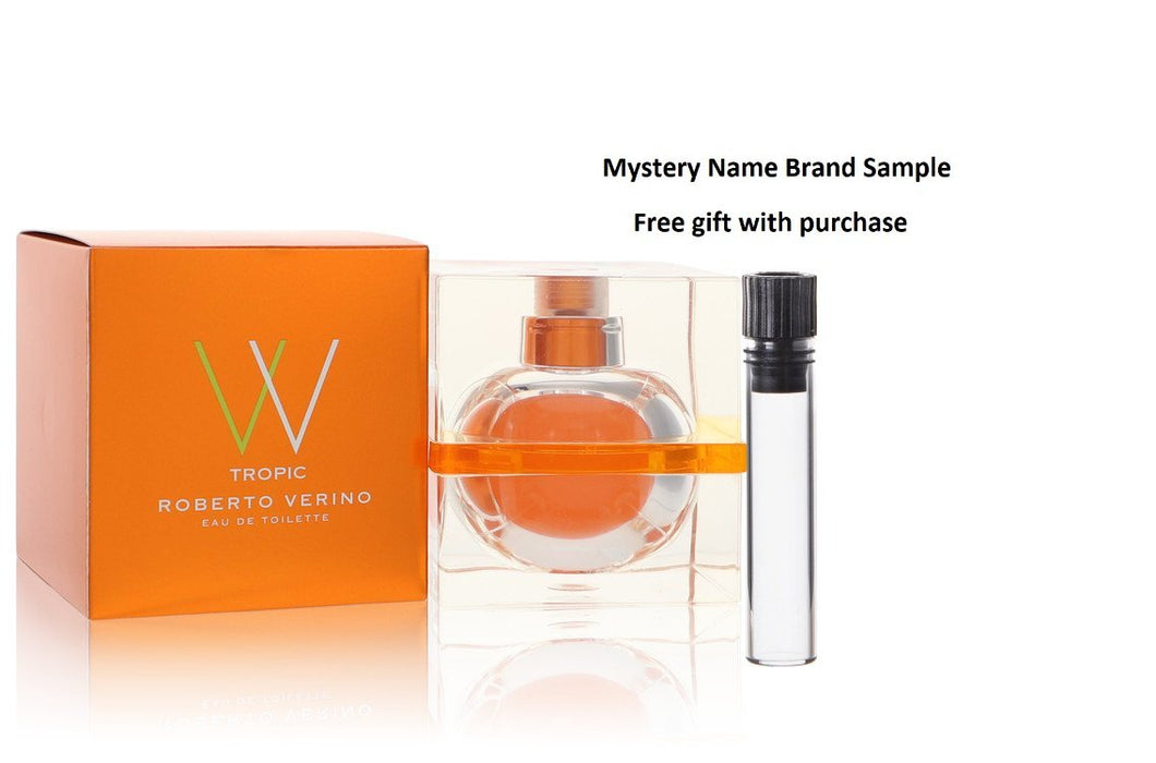 Roberto Verino V V Tropic by Roberto Verino Eau De Toilette Spray 1.7 oz And a Mystery Name brand sample vile