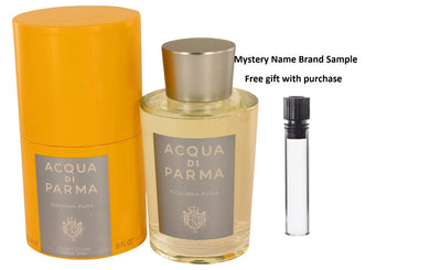 Acqua Di Parma Colonia Pura by Acqua Di Parma Eau De Cologne Spray (Unisex) 6 oz And a Mystery Name brand sample vile
