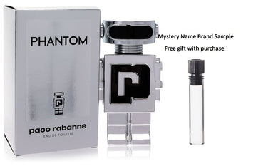 Paco Rabanne Phantom by Paco Rabanne Eau De Toilette Spray 1.7 oz And a Mystery Name brand sample vile