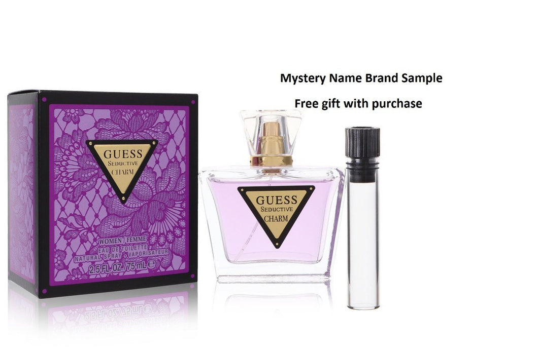 Guess Seductive Charm by Guess Eau De Toilette Spray 2.5 oz And a Mystery Name brand sample vile
