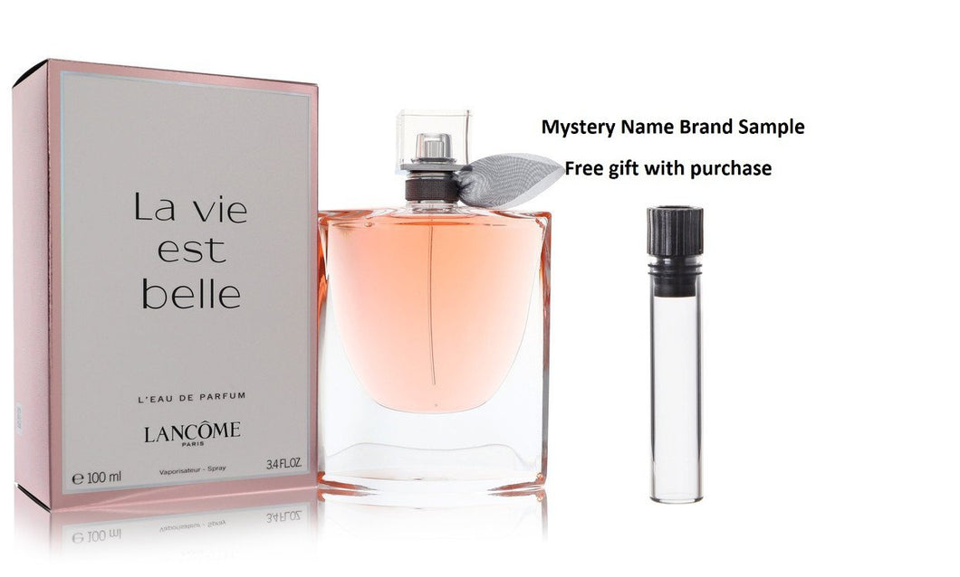 La Vie Est Belle by Lancome Eau De Parfum Spray 3.4 oz And a Mystery Name brand sample vile