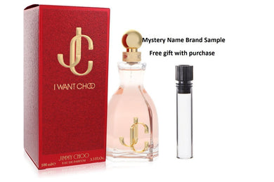 Jimmy Choo I Want Choo by Jimmy Choo Eau De Parfum Spray 3.3 oz And a Mystery Name brand sample vile