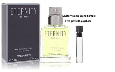 ETERNITY by Calvin Klein Eau De Toilette Spray 3.4 oz And a Mystery Name brand sample vile