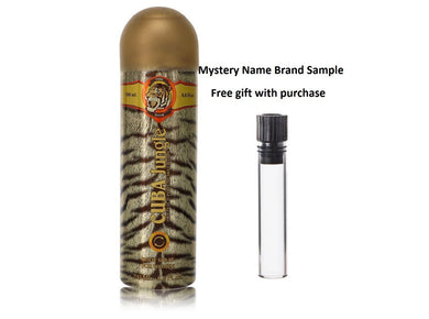 CUBA JUNGLE TIGER by Fragluxe Body Spray 6.7 oz And a Mystery Name brand sample vile
