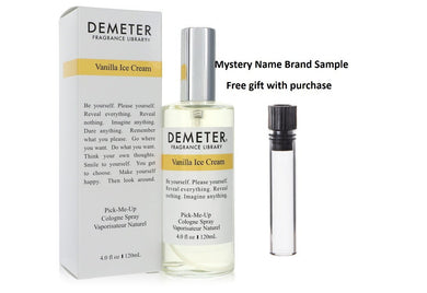 Demeter Vanilla Ice Cream by Demeter Cologne Spray 4 oz And a Mystery Name brand sample vile