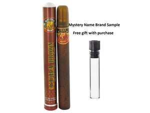CUBA Brown by Fragluxe Eau De Toilette Spray 1.17 oz And a Mystery Name brand sample vile