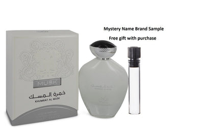 Khumrat Al Musk by Nusuk Eau De Parfum Spray (Unisex) 3.4 oz And a Mystery Name brand sample vile