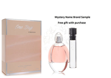 One Day in Provence by Reyane Tradition Eau De Parfum Spray 3.3 oz And a Mystery Name brand sample vile