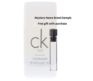 CK ONE by Calvin Klein Deodorant Stick 2.6 oz And a Mystery Name brand sample vile