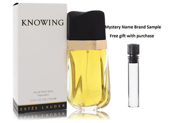 KNOWING by Estee Lauder Eau De Parfum Spray 2.5 oz And a Mystery Name brand sample vile